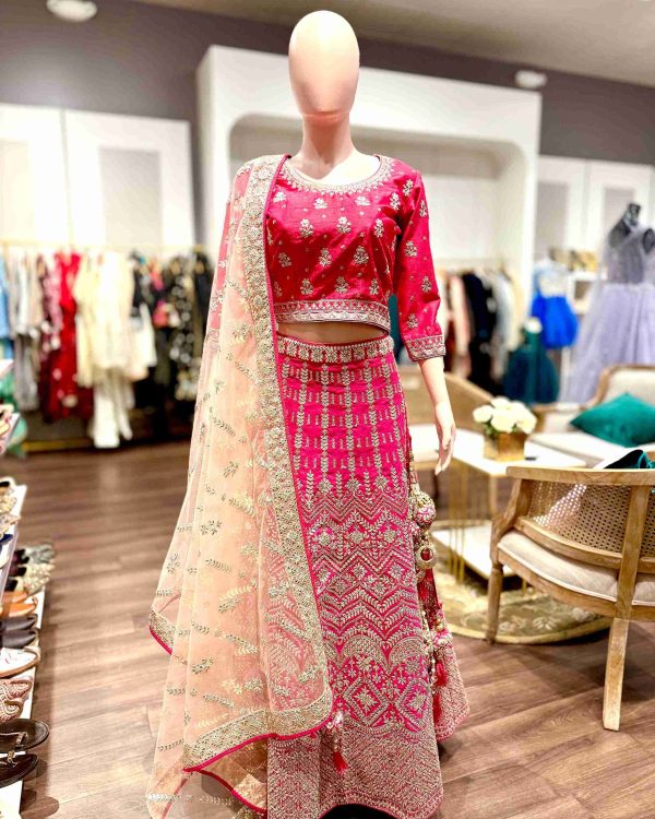 Rani Pink Radiance Embroidered Lehenga Set