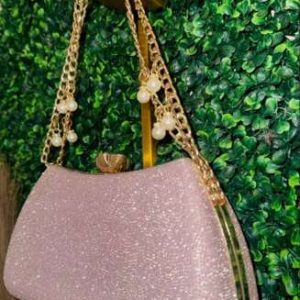 Sitara Champagne Pink Shimmer Clutch