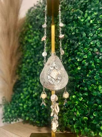 Sitara Organic Teardrop Crystal & Shell Purse