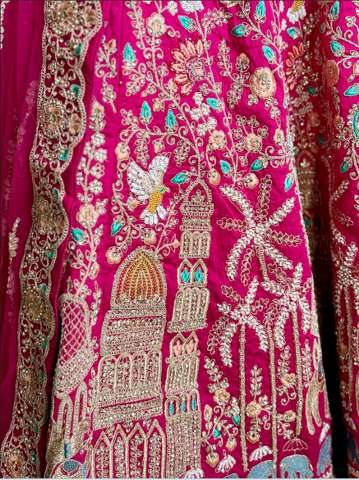 Sohni Royal Pink Heritage Doli & Procession Lehenga - Image 2