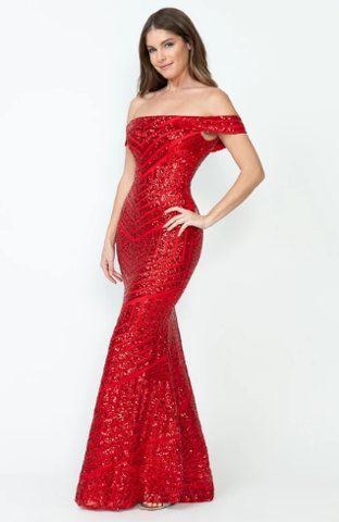 Élysée Geometric Sequin Evening Gown - Image 10