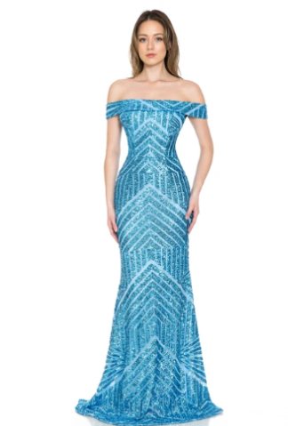 Élysée Geometric Sequin Evening Gown - Image 5