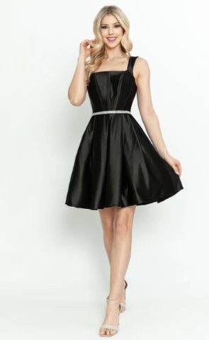 Castiglione Rhinestone-Belted A-Line Cocktail Dress - Image 4
