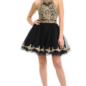 Esme Iridescent Stone Layered Cocktail Dress