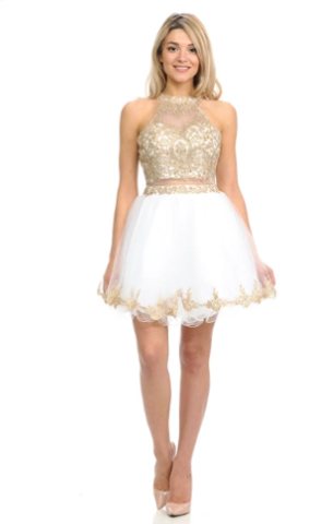 Esme Iridescent Stone Layered Cocktail Dress - Image 5