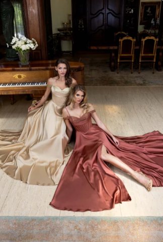 The Satin Rose Petal A-Line Dress