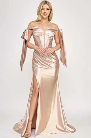 The Vivienne Ribbon-Strap Corset Gown