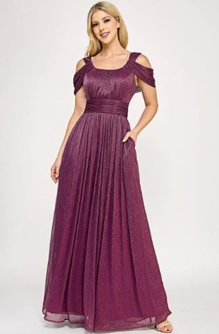 The Amaryllis Shimmer Long Dress