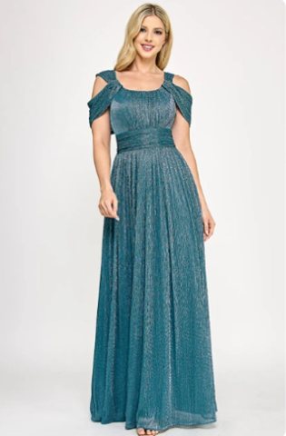 The Amaryllis Shimmer Long Dress - Image 3